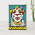 Vintage Fool Clown Birthday Card<br><div class="desc">Custom restored,  high quality vintage clown image.</div>