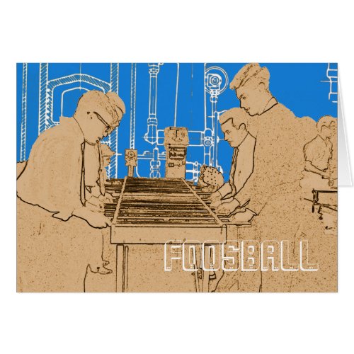 VINTAGE FOOSBALL FUZBOLL PHOTO ART TABLE FOOTBALL