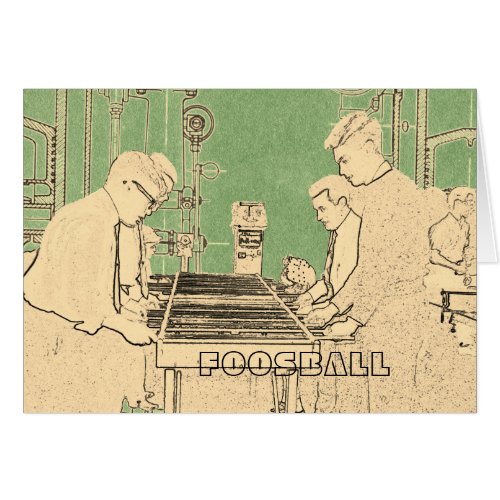 VINTAGE FOOSBALL FUZBOLL PHOTO ART TABLE FOOTBALL