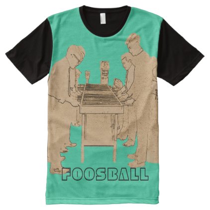 VINTAGE FOOSBALL FUZBOLL PHOTO ART TABLE FOOTBALL All-Over-Print SHIRT
