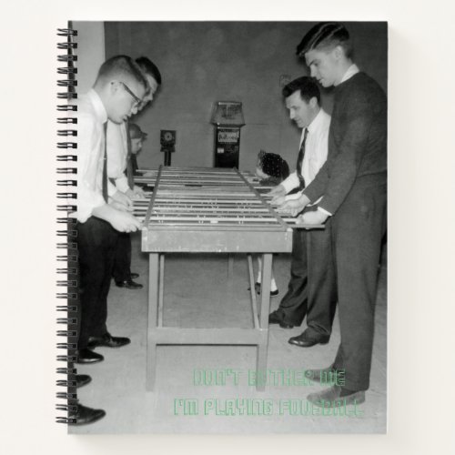 VINTAGE FOOSBALL FUZBOLL PHOTO table FOOTBALL Notebook