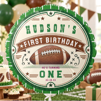 Vintage Football 1st Birthday Party Ticket Game Balloon