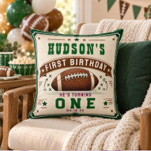 Vintage Football 1st Birthday Party Ticket Game