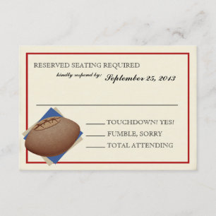 Vintage Football Bar Mitzvah Reply RSVP Card