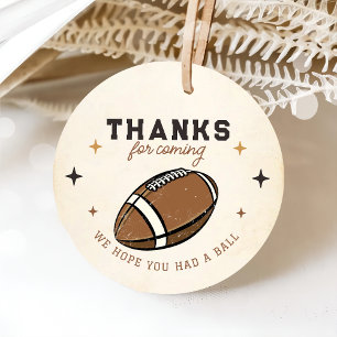 Vintage Football Boy Birthday Favor Tags