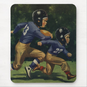 Vintage Football, Children, Boys Playing Sports Mouse Pad