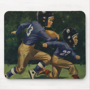 Vintage Football, Children, Boys Playing Sports Mouse Pad