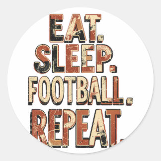 Vintage Football Fan Design | Retro Soccer Graphic Classic Round Sticker
