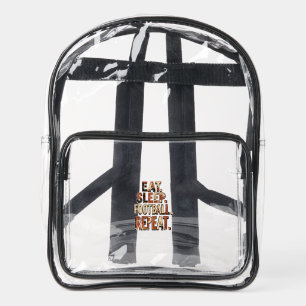 Vintage Football Fan Design Retro Soccer Graphic Clear Backpack