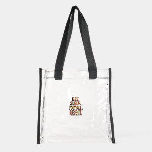Vintage Football Fan Design Retro Soccer Graphic Clear Tote Bag