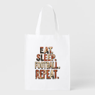 Vintage Football Fan Design Retro Soccer Graphic Grocery Bag