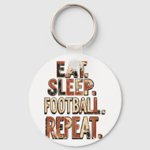 Vintage Football Fan Design Retro Soccer Graphic Keychain