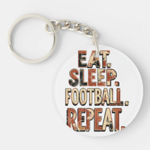 Vintage Football Fan Design Retro Soccer Graphic Keychain