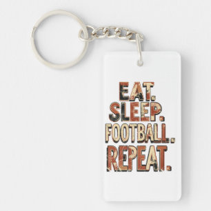 Vintage Football Fan Design Retro Soccer Graphic Keychain