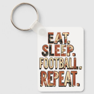 Vintage Football Fan Design Retro Soccer Graphic Keychain