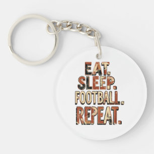 Vintage Football Fan Design Retro Soccer Graphic Keychain
