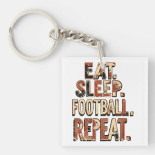 Vintage Football Fan Design Retro Soccer Graphic Keychain