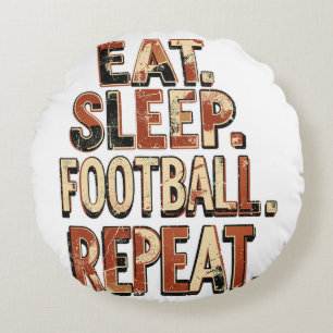 Vintage Football Fan Design Retro Soccer Graphic Round Pillow