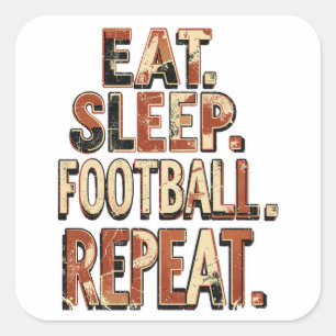 Vintage Football Fan Design Retro Soccer Graphic Square Sticker