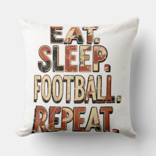Vintage Football Fan Design Retro Soccer Graphic Throw Pillow
