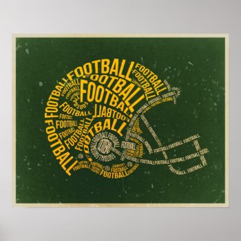 Vintage Football Helmet Poster by mcgags at Zazzle