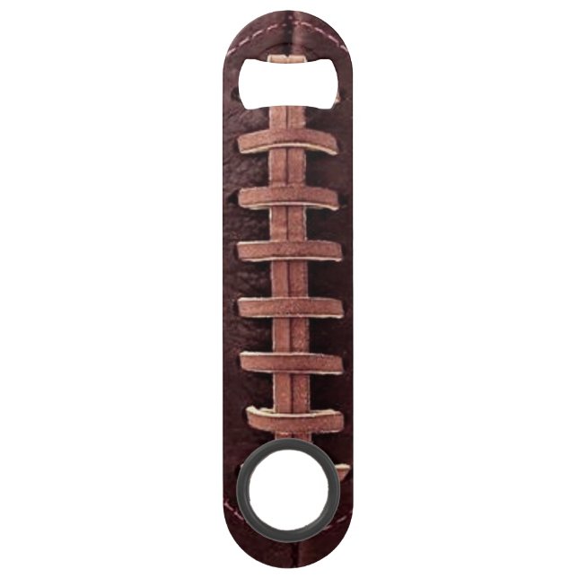 Vintage Football Leather Laces Sports Bar Key (Back)