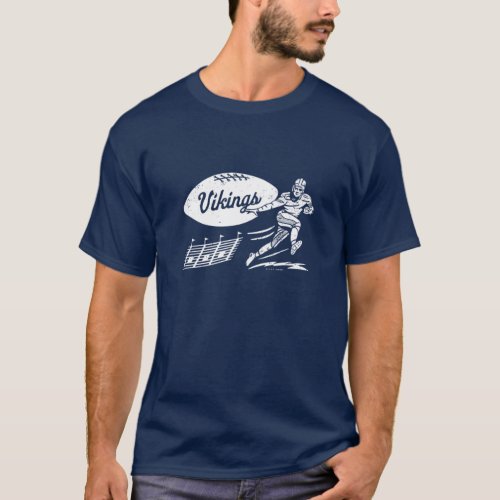 Vintage Football _ Minnesota Vikings White Viking T_Shirt
