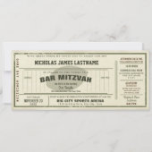 Vintage Football Pass Bar Mitzvah Invitation (Front)