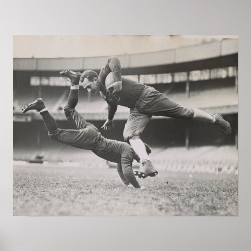 Vintage Football poster black and white man cave