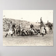 Vintage Football Poster-man cave, office decor