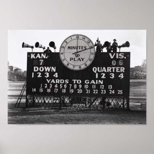 Vintage Football Scoreboard office decor man cave 