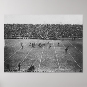 Vintage Football Stadium Poster Office Décor