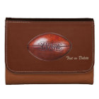 Vintage Football Wallet Leather Your Name or Text