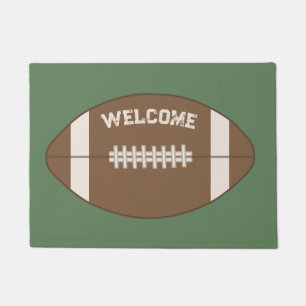 Vintage Football Welcome Doormat Rug