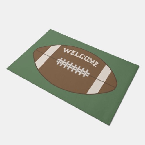 Vintage Football Welcome Doormat Rug