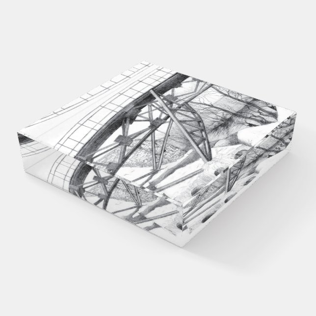 Vintage footbridge paperweight (Angled)