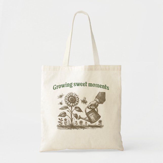 Vintage for Gardener's Growing Sweet Moments  Tote Bag (Front)