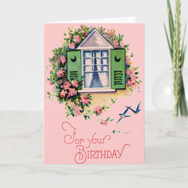 Vintage For Your Birthday Card (Front)