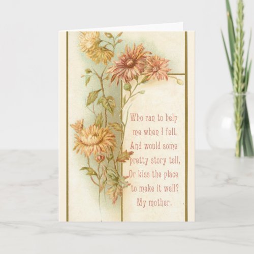 Vintage Foral Mothers Day Card