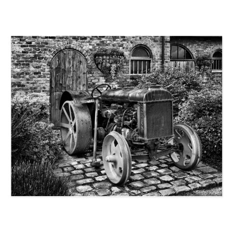 Vintage Fordson Tractor, Bredbury Hall Postcard