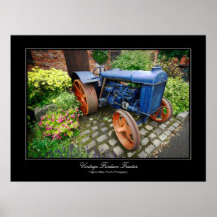Vintage Fordson Tractor gallery-style poster print