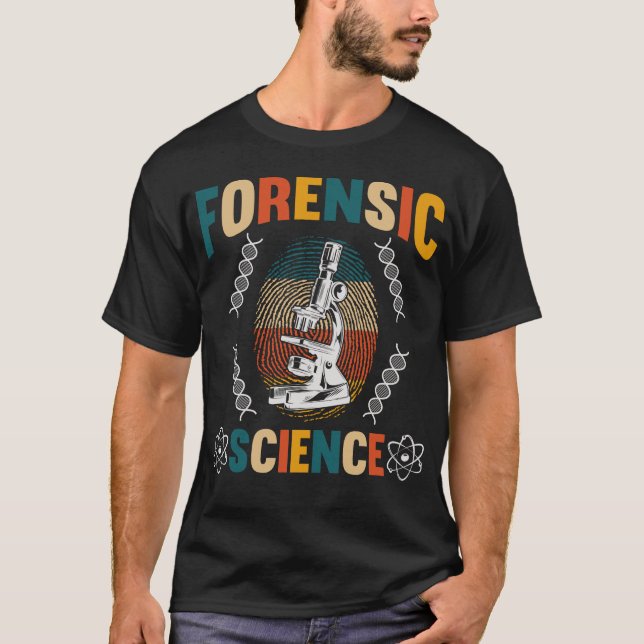 Vintage Forensic Science Fingerprint Detective T-Shirt (Front)