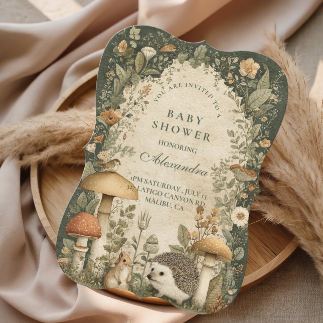 Vintage Forest Animals Baby Shower Invitation (Creator Uploaded)