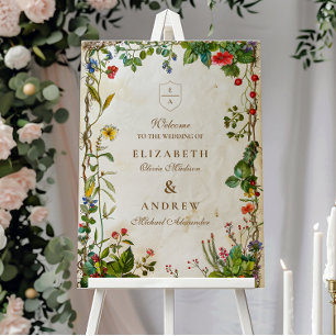 Vintage Forest Berry Wedding Foam Board