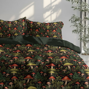 Vintage Forest Duvet Cozy Mushroom Aesthetic Cover
