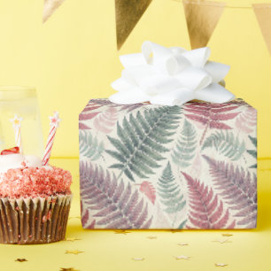 Vintage Forest Ferns Botanical Print Wrapping Paper