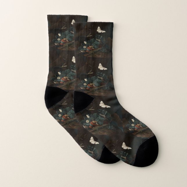 Vintage Forest Floor Still Life Socks (Pair)
