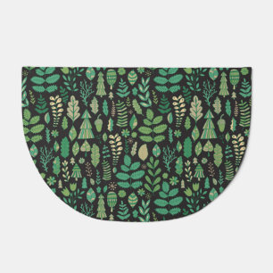 Vintage Forest Floral Seamless Design Doormat
