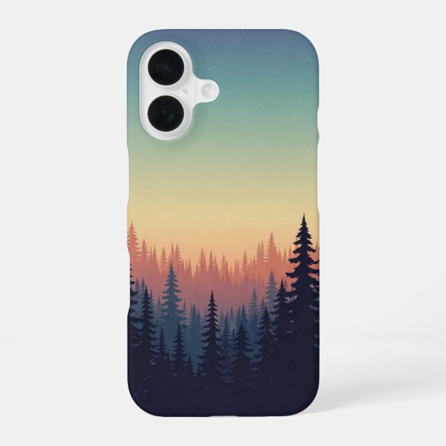 Vintage Forest Gradient iPhone Case (Back)