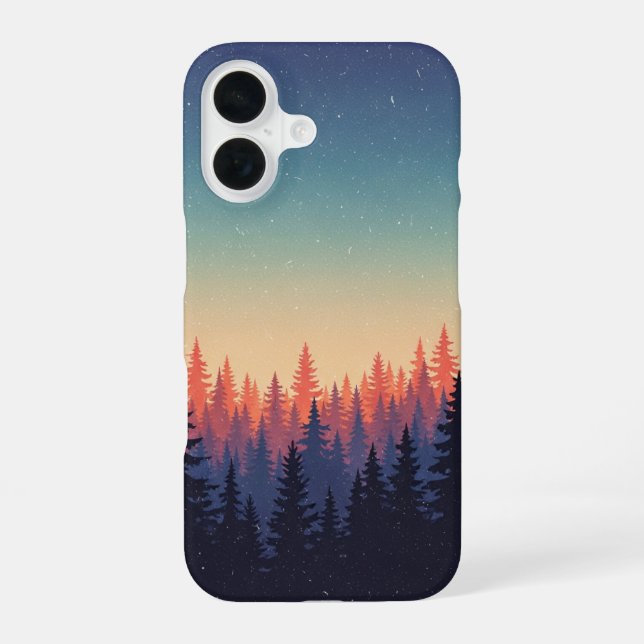 Vintage Forest Gradient iPhone Case (Back)